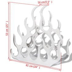 Vidaxl Stojan na víno na 11 fliaš, strieborný, hliníkový