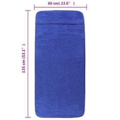 Vidaxl Plážové uteráky 6 ks kráľovské modré 60x135 cm látka 400 GSM