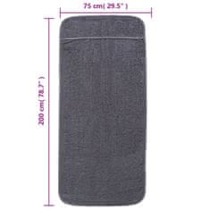 Vidaxl Plážové uteráky 2 ks antracitové 75x200 cm látka 400 GSM