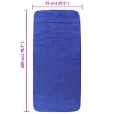 Vidaxl Plážové uteráky 2 ks kráľovské modré 75x200 cm látka 400 GSM