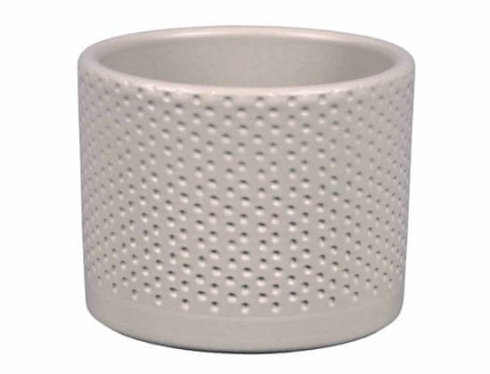 NOHEL GARDEN Obal na črepník KAKTUS ZEUS DOTS keramický matný d10x9cm