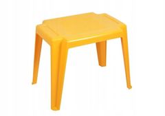 Mirpol Plastový stôl pre deti do záhrady žltý 