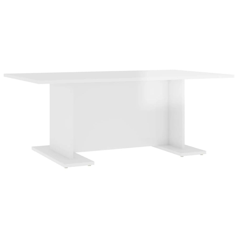 Vidaxl Konferenčný stolík, lesklý biely 103,5x60x40cm kompozitné drevo