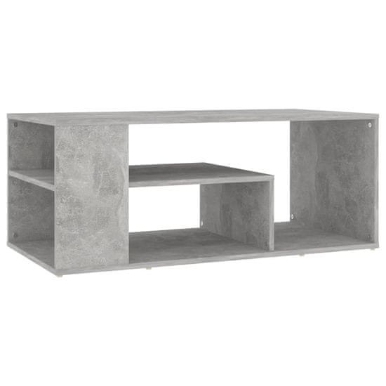 Vidaxl Konferenčný stolík, betónovo sivý 100x50x40cm, kompozitné drevo