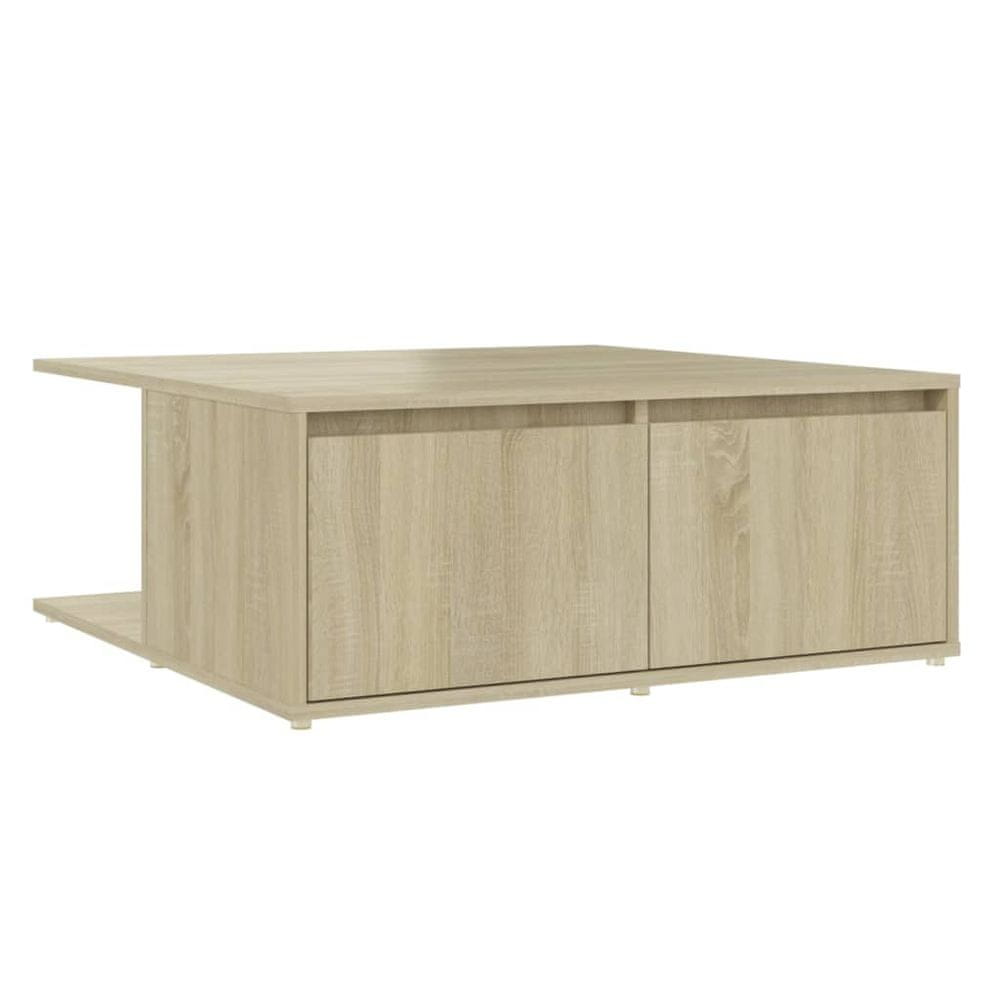 Vidaxl Konferenčný stolík, dub sonoma 80x80x31 cm, kompozitné drevo