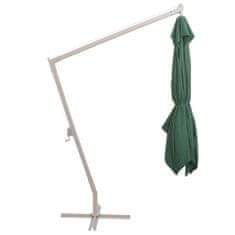 Vidaxl Visiaci slnečník 300x300 cm, zelený, hliníková tyč