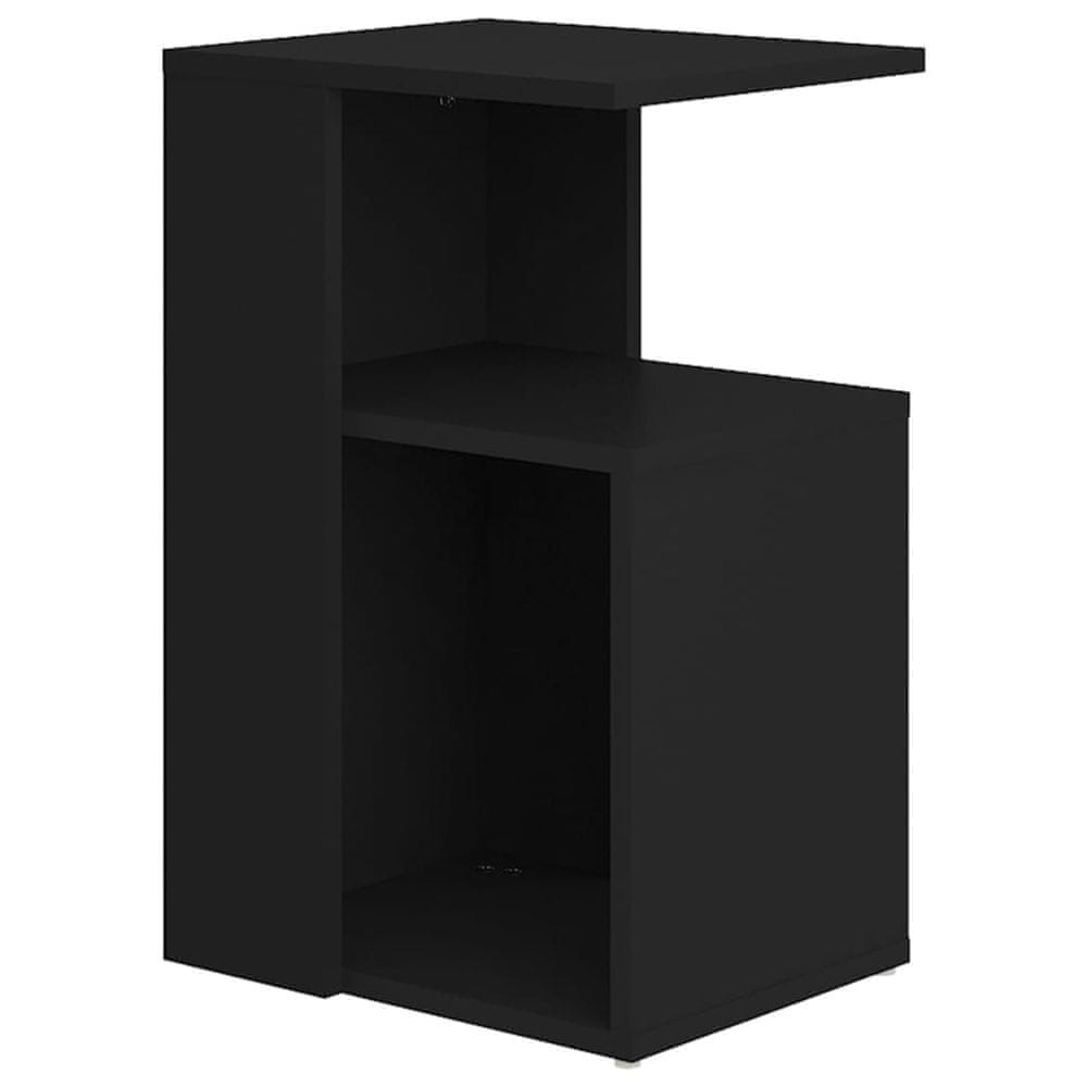 Vidaxl Príručný stolík, čierny 36x30x56 cm, kompozitné drevo