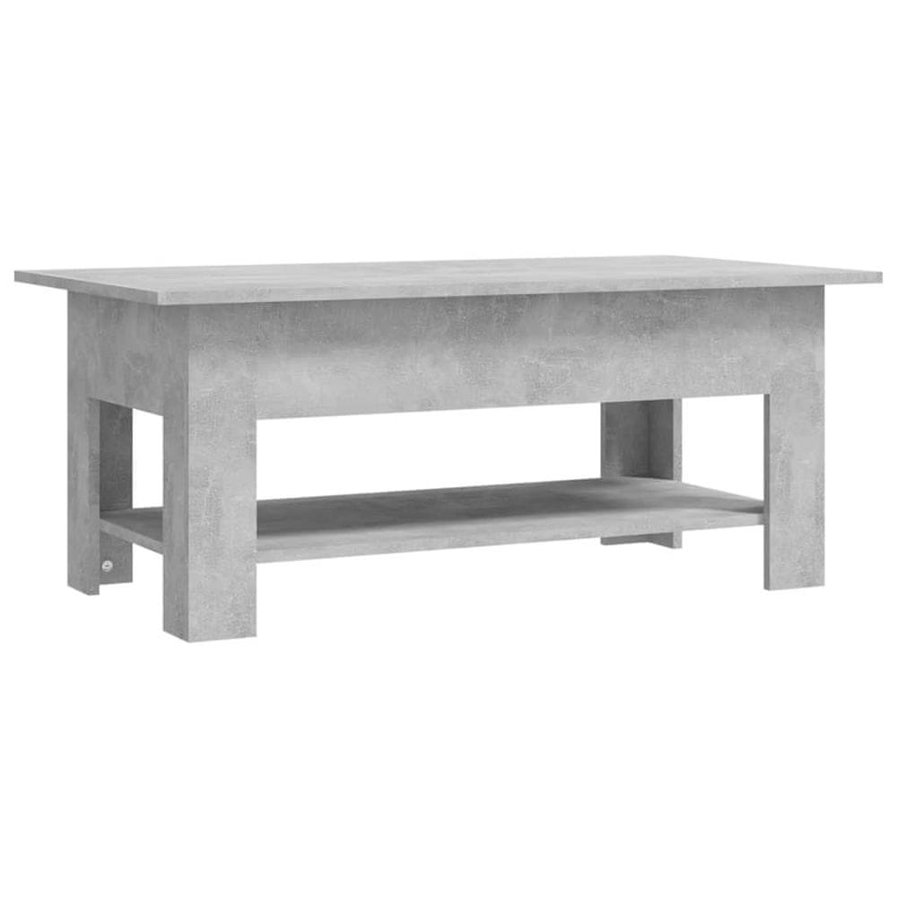 Vidaxl Konferenčný stolík betónový sivý 102x55x42 cm kompozitné drevo