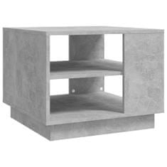 Vidaxl Konferenčný stolík, betónovo sivý 55x55x43 cm, kompozitné drevo