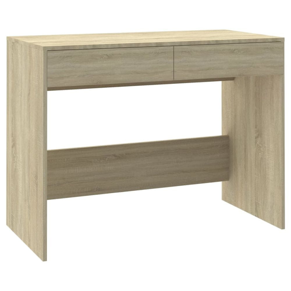 Vidaxl Písací stôl, dub sonoma 101x50x76,5 cm, kompozitné drevo