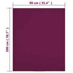 Vidaxl Plachta Jersey bordová 90x200 cm bavlna