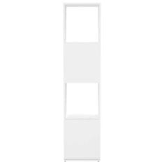 Vidaxl Otočná skrinka, biela 34,5x34,5x75,5 cm, kompozitné drevo