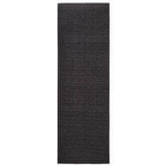 Vidaxl Sisalový koberec na škrabadlo čierny 80x250 cm