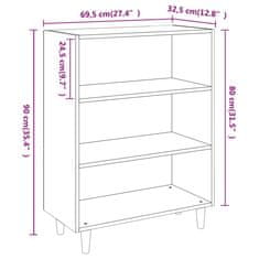 Vidaxl Komoda biela 69,5x32,5x90 cm spracované drevo