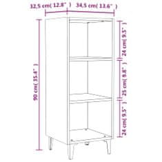 Vidaxl Komoda sivý dub sonoma 34,5x32,5x90 cm kompozitné drevo