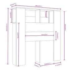 Vidaxl Čelo postele so skrinkou sivý dub sonoma 100x18,5x104,5 cm