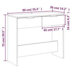 Vidaxl Konzolový stolík betónovo sivý 90x36x75 cm spracované drevo