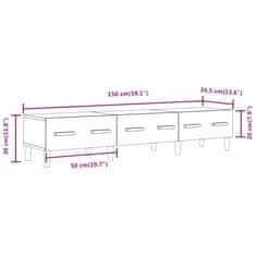 Vidaxl TV skrinka sivý dub sonoma 150x34,5x30 cm spracované drevo