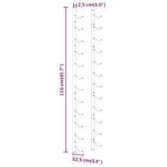 Vidaxl Nástenný stojan na víno na 12 fliaš zlatý železný