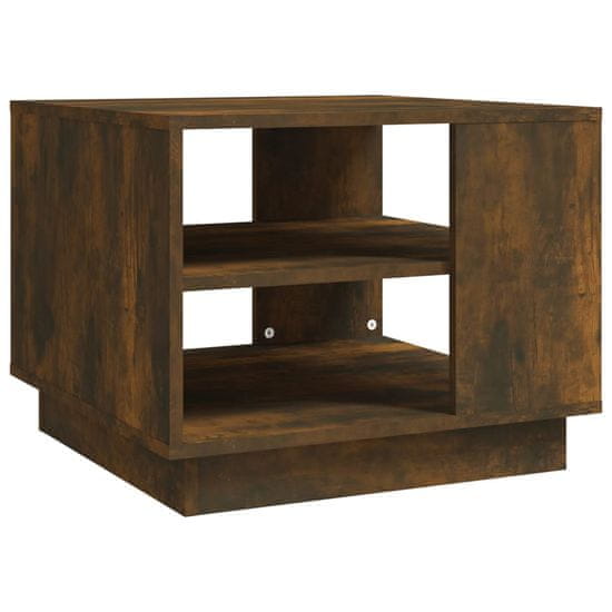 Vidaxl Konferenčný stolík, tmavý dub 55x55x43 cm, kompozitné drevo