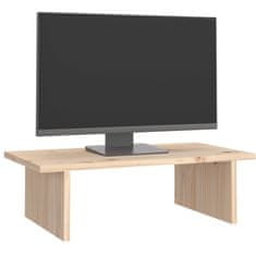 Vidaxl Stojan na monitor 50x27x15 cm masívna borovica