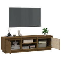 Vidaxl TV stolík medovo-hnedý 140x35x40 cm masívna borovica