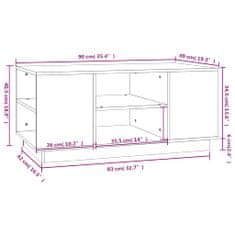 Vidaxl Konferenčný stolík 90x49x40,5 cm borovicový masív