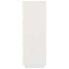 Vidaxl Vysoká skrinka biela 60x40x116,5 cm masívna borovica