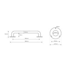 SAPHO Handicap madlo 800, biela (XH514W)