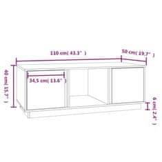 Vidaxl Konferenčný stolík medovo-hnedý 110x50x40 cm borovicový masív