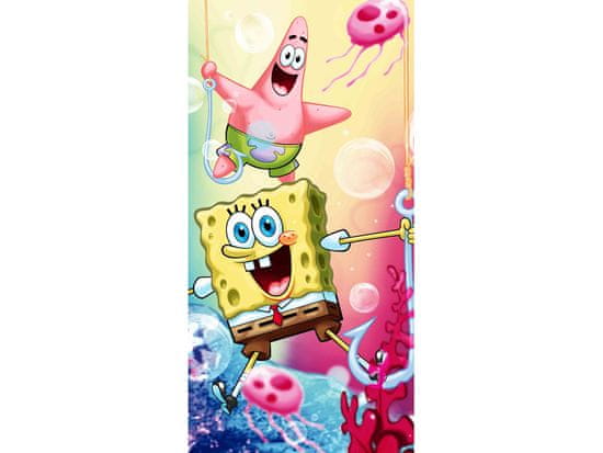 Jerry Fabrics Detská plážová osuška SpongeBob a Patrik