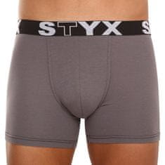 Styx 3PACK pánske boxerky long športová guma tmavo šedé (3U1063) - veľkosť XL