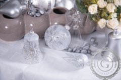 Decor By Glassor Vianočný cencúľ mrazolak s kvetinou