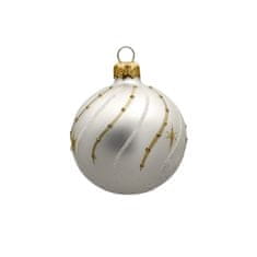 Decor By Glassor Vianočná guľa biela (Veľkosť: 6)