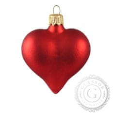 Decor By Glassor Vianočné srdiečko červené mat