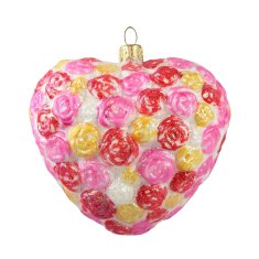 Decor By Glassor Srdce s farebnými ružičkami