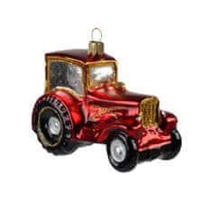 Decor By Glassor Vianočná dekorácia – traktor červený