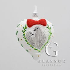Decor By Glassor Veľkonočné srdiečko holúbci