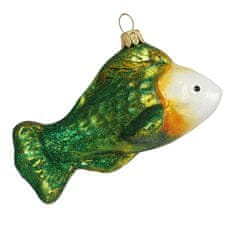 Decor By Glassor Sklenená ryba zelená