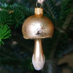 Decor By Glassor Vianočná ozdoba zlatý hríbik