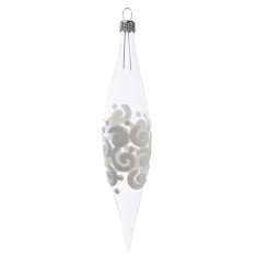 Decor By Glassor Raketa s bielym dekorom špirál