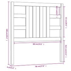 Vidaxl Čelo postele biele 96x4x100 cm masívna borovica