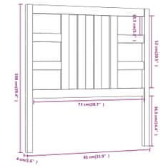 Vidaxl Čelo postele biele 81x4x100 cm masívna borovica