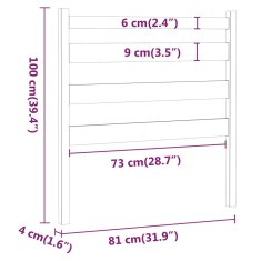 Vidaxl Čelo postele medovohnedé 81x4x100 cm masívna borovica