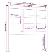 Vidaxl Čelo postele medovo-hnedé 95,5x4x100 cm masívna borovica