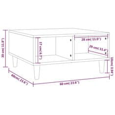 Vidaxl Konferenčný stolík hnedý dub 60x60x30 cm drevotrieska