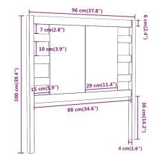 Vidaxl Čelo postele medovohnedé 96x4x100 cm masívna borovica