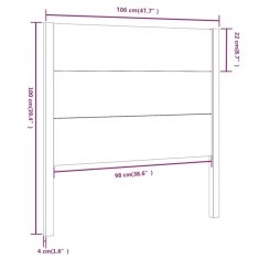 Vidaxl Čelo postele 106x4x100 cm masívna borovica