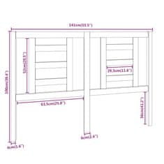 Vidaxl Čelo postele medovo-hnedé 141x4x100 cm masívna borovica