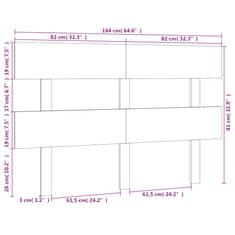 Vidaxl Čelo postele 164x3x81 cm masívna borovica
